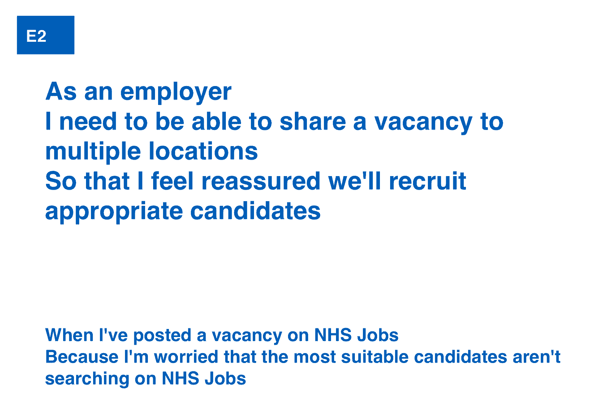 NHS Jobs user need
